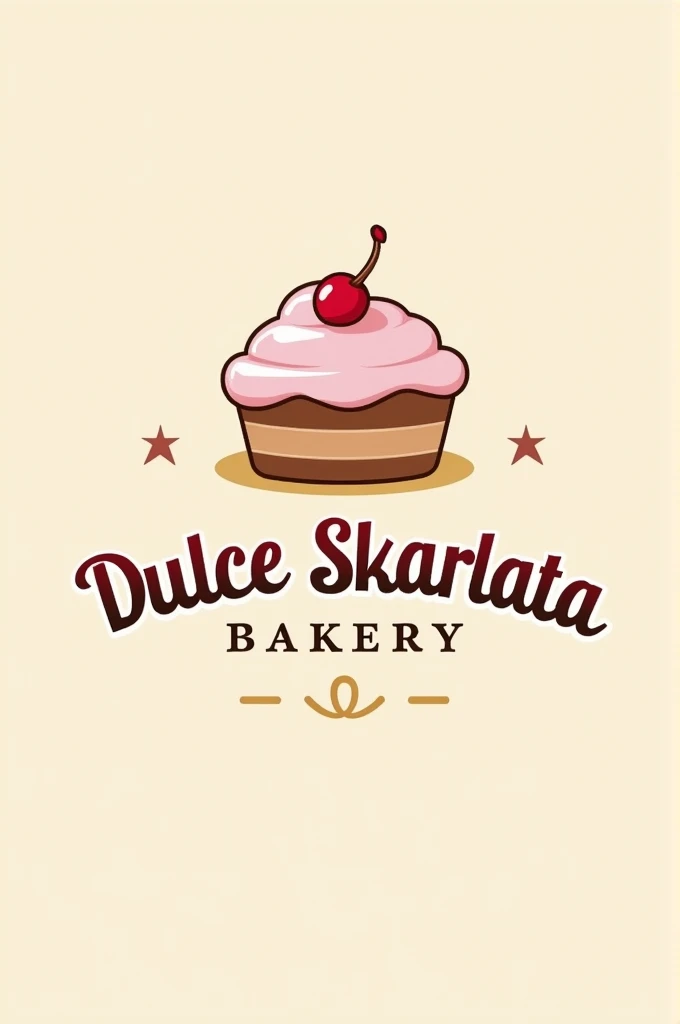 Logo design for a bakery called Dulce Skarlata Without slogan