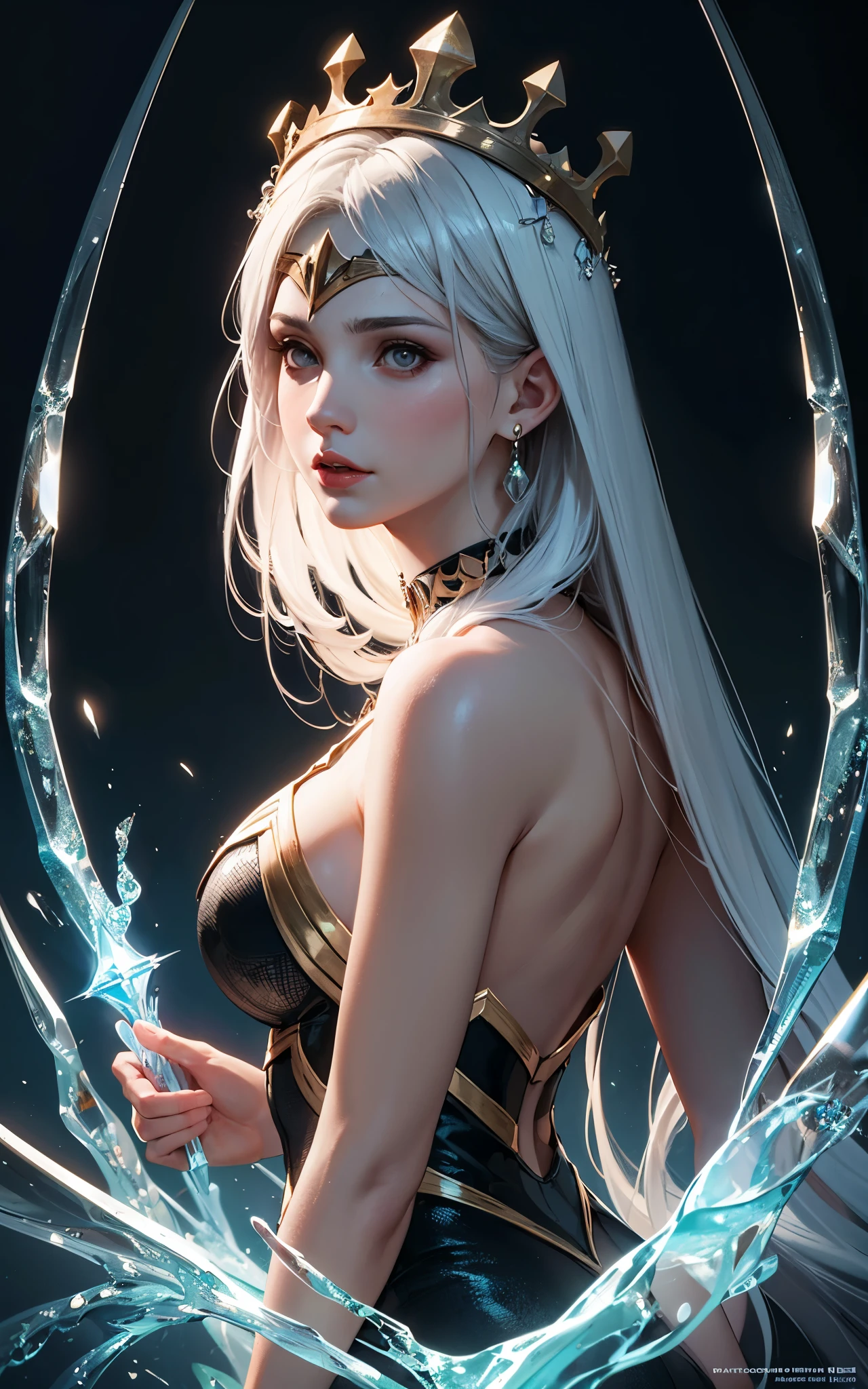 (( 8k, ultra detailed body, ultra detailed face, HDR, raw,sort skin))Tarot card style, 1 girl, the magician, magician fire and light cloak , medium chest, perfect body, perfect face, beautiful eyes, silver ash hair(( realistic: 2.1 )), stunning environment, night, moon, stars, fire flies