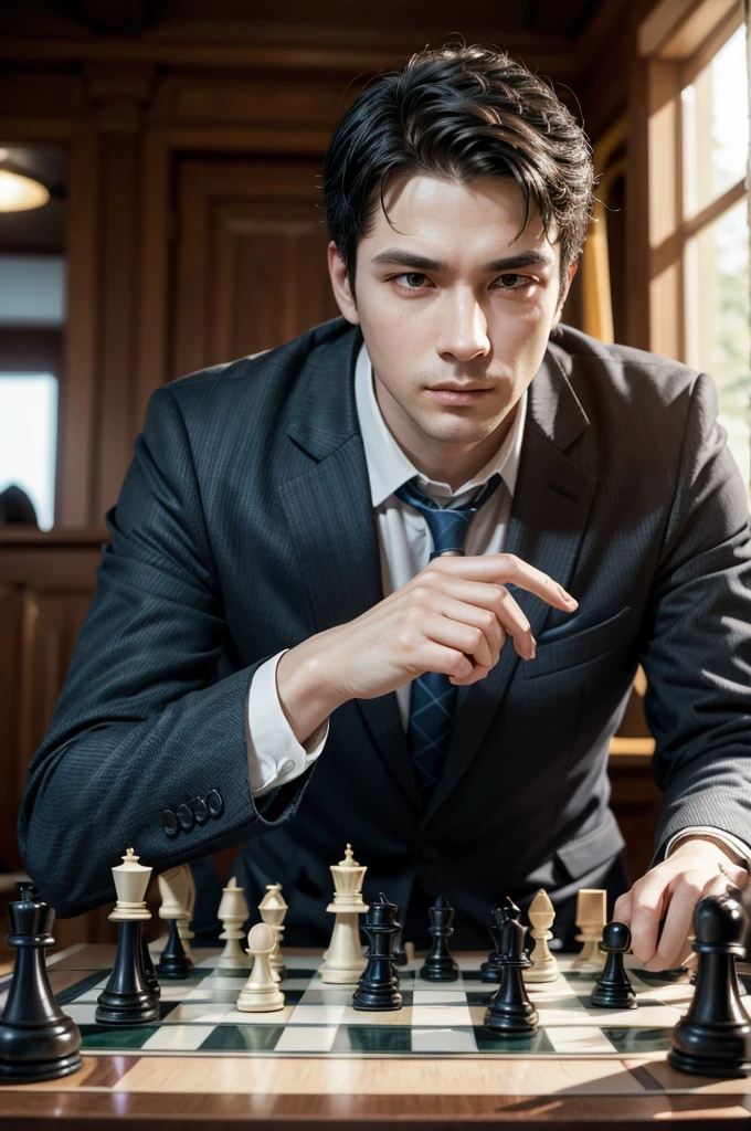 a man rofessional chess master analytical, chess engines