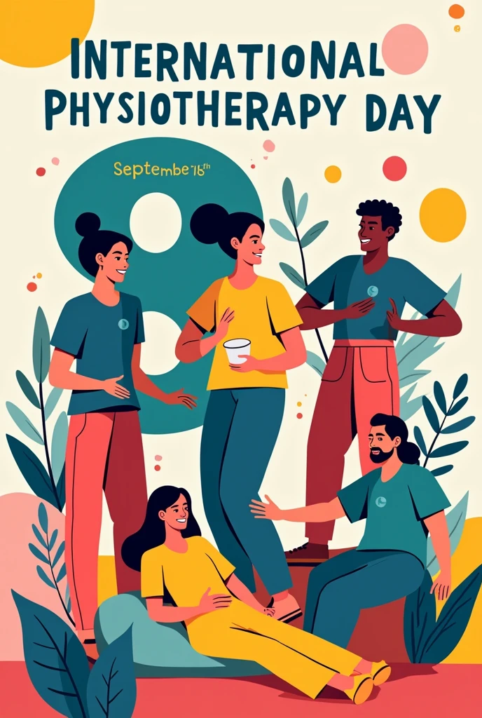 Make a poster September 8 physiotherapy day. A colourful one