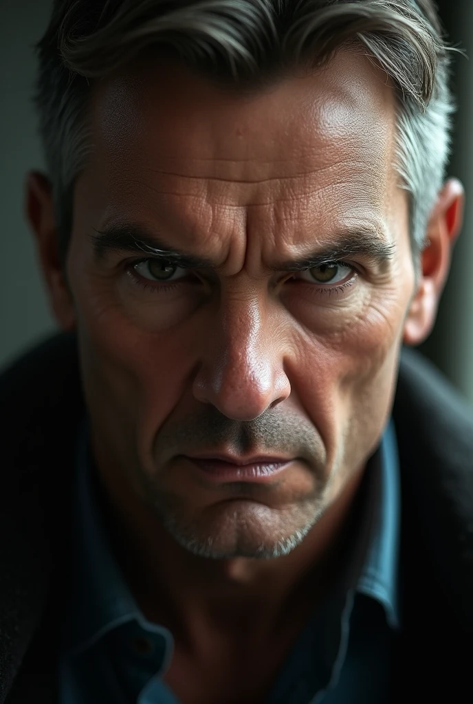 Make the image of him with his face in the camera 