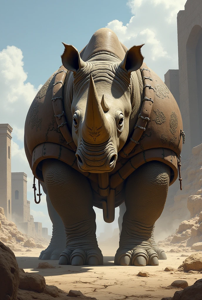 A warrior rhinoceros 