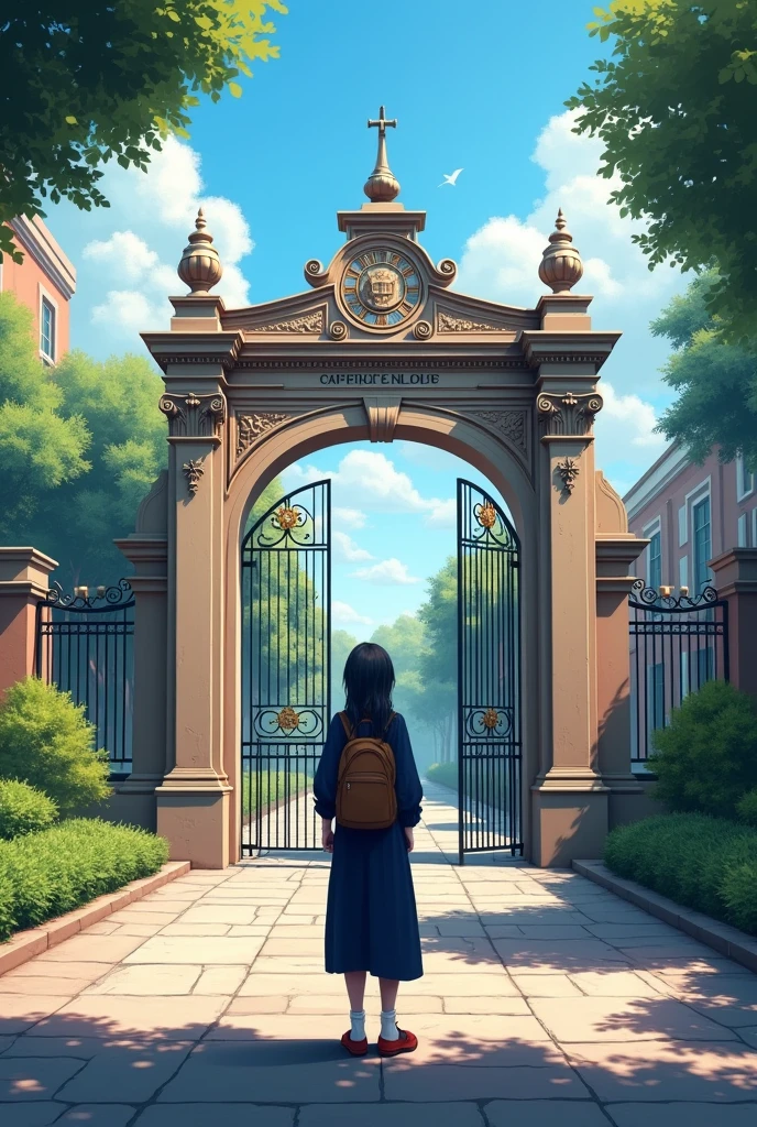 I am a student of cambrian school and College. I see my College gate.College name shown the college gate