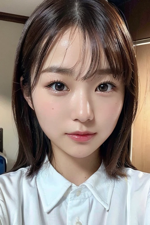 8k、High definition、Ultra Detail、Photorealistic、High resolution、Realistic and accurate depiction、Realistic and accurate human anatomy、Extremely detailed and intricately detailed、The most complex and detailed textures、超High resolution、Highest quality、Japanese women 、beautiful girl、Highest quality, 美しいJapanese women, student, uniform, White shirt, Young Face, ,Shortcuts
