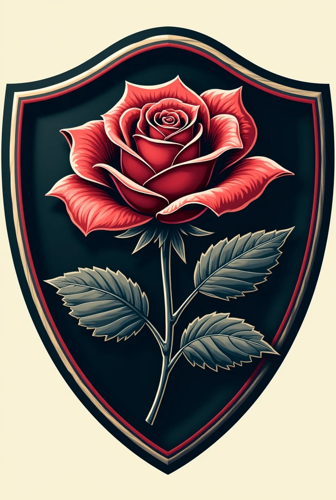 motorcycle crest with a single rose