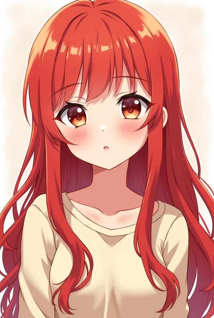 Cute red hair anime