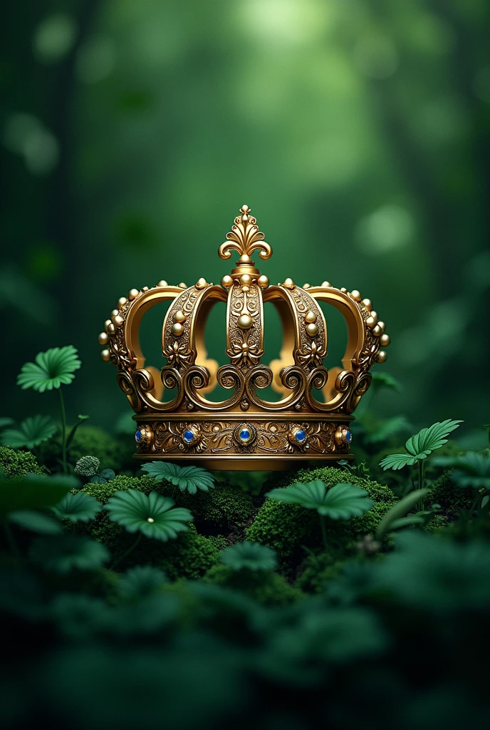 Crown wallpaper with green background
