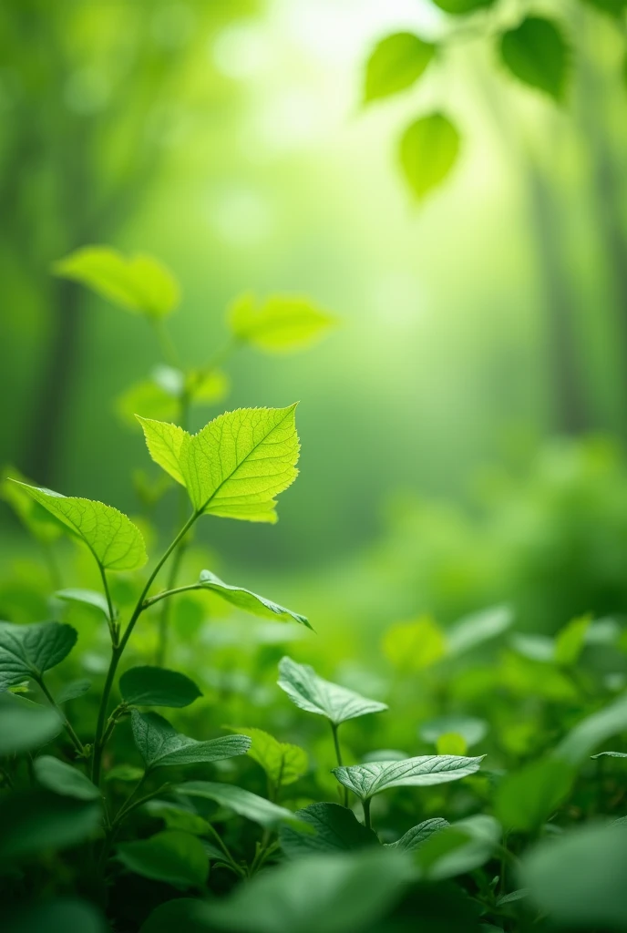 Nature background with real light green leaves without blurring