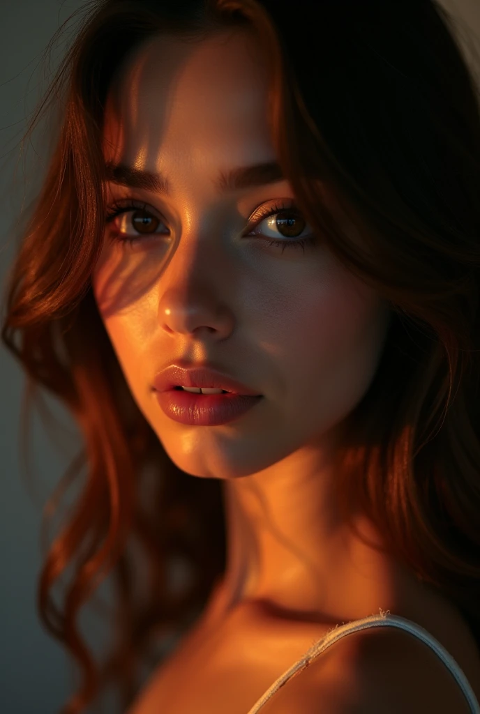 (selfie:1.1),shot on Sony A6400 with Sony E 35mm f-1.8 OSS,photo by Henri Cartier-Bresson,1girl,beautiful detailed eyes,beautiful detailed lips,extremely detailed eyes and face,long eyelashes,natural skin,DSLR cinematic camera,cinematic lighting,dramatic moody lighting,dramatic shadows,high contrast,warm color tones,soft focus,shallow depth of field,professional portrait,highly detailed,award winning,best quality,4k,8k,highres,masterpiece:1.2,ultra-detailed,realistic,photorealistic,photo-realistic:1.37,HDR,UHD,studio lighting,ultra-fine painting,sharp focus,physically-based rendering,extreme detail description,professional,vivid colors,bokeh,portrait