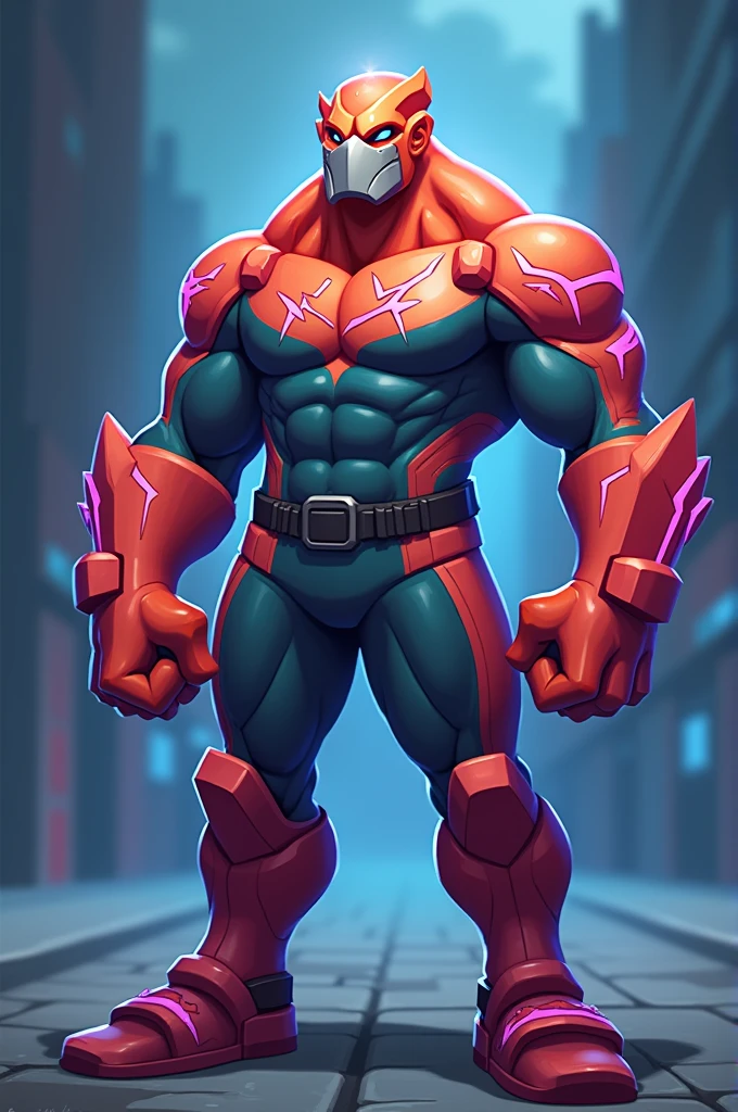 Je veux créer un monstre imaginaire pour mon manga qui ressemble a un personnage de Brawl stars qui ressemble a "Stu sportif" c un skin dont je veux l'inspirer car il ets stylé