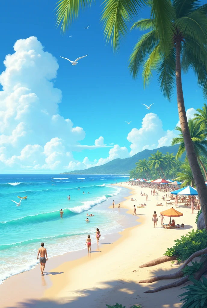 on the beach