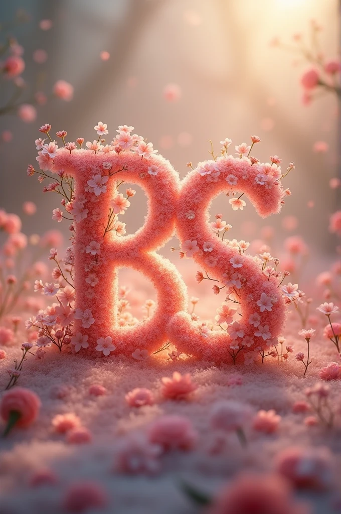 Make a beautiful love image type letter B and S for my keyboard