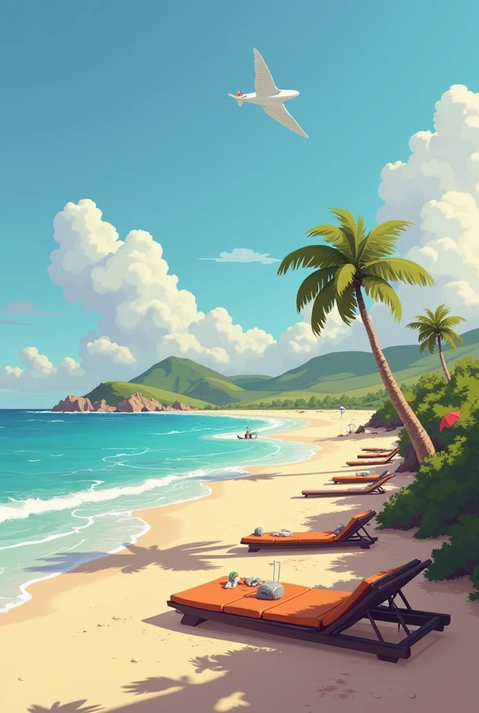   on the beach