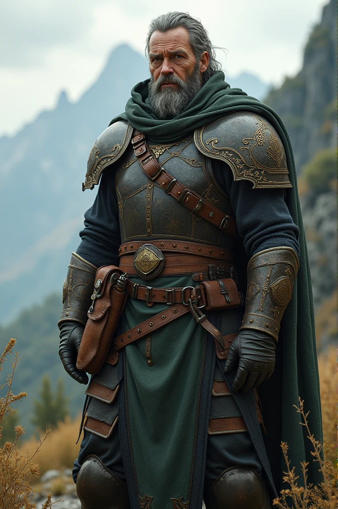 As if a light novel cover. Without writing. Features main character The Mage Hunter. Fantasy medieval ranger style mage hunter armor. Belts and pouches and equipment for capturing mages.