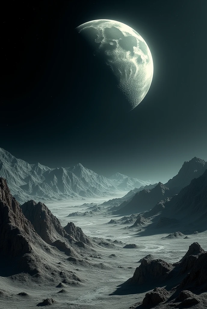 Algeria world pictured as moon