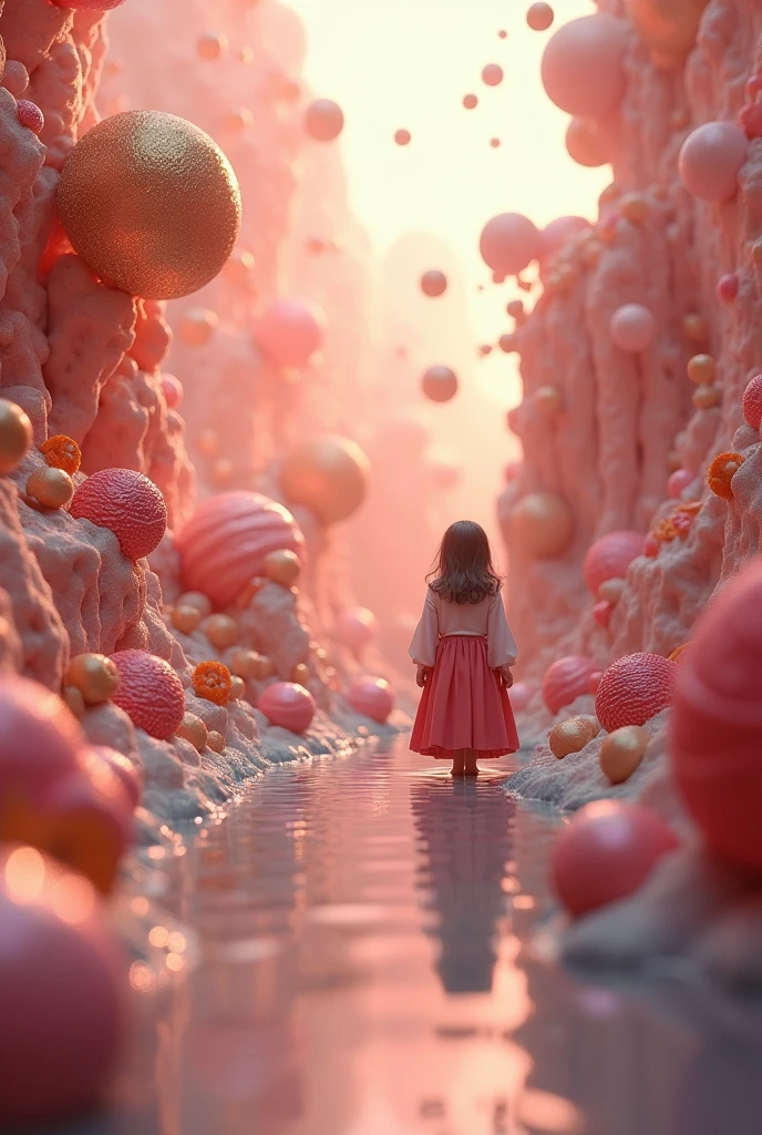 soft lighting,shallow depth of field,eye-level shot,on a floating island made entirely of candy and sweets,soft pastel lighting colors scheme,Earth Tone color palette,baroque,(realistic,photo-realistic:1.37)