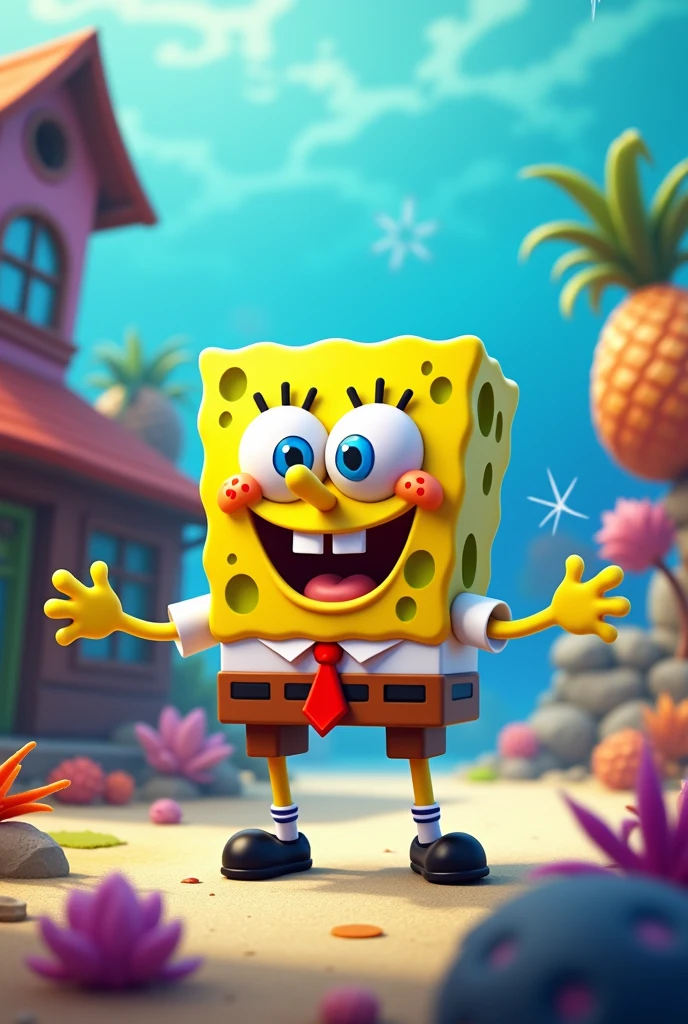 Fortnite com Bob esponja