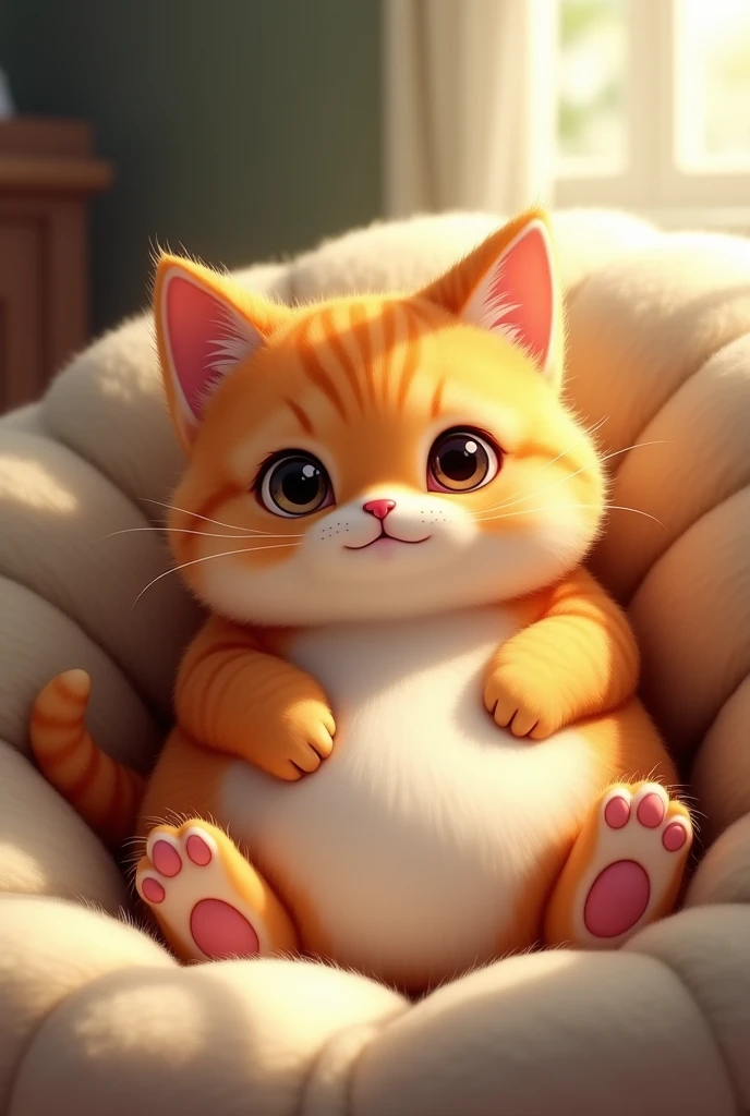 A fat small cat
