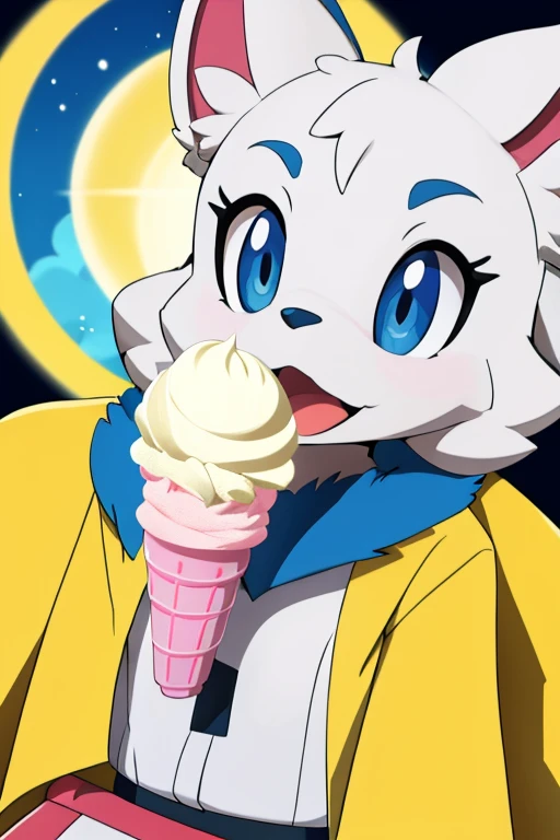 Furry female head ice cream alola pokemon sun and moon fursuit mascot baseball style