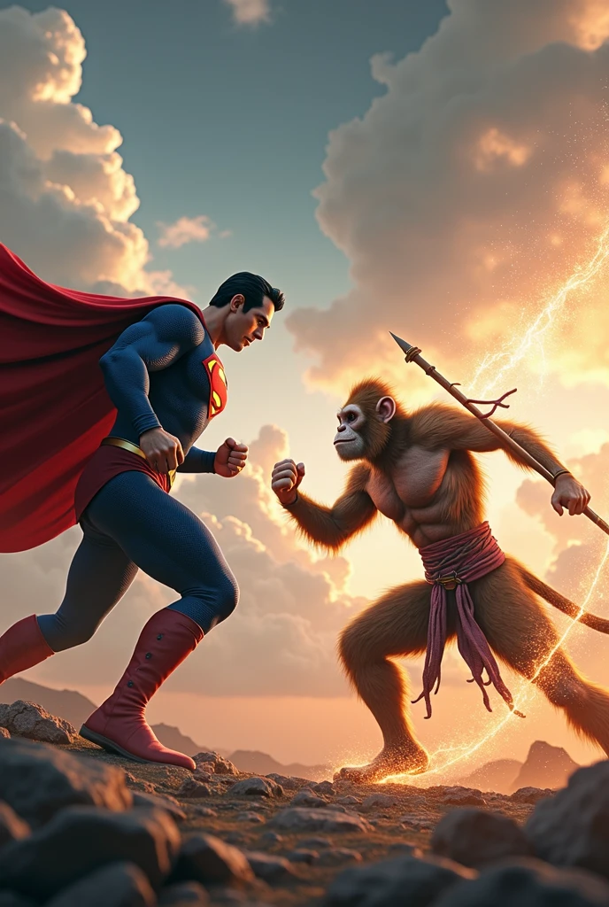 Superman vs Wukong face to face