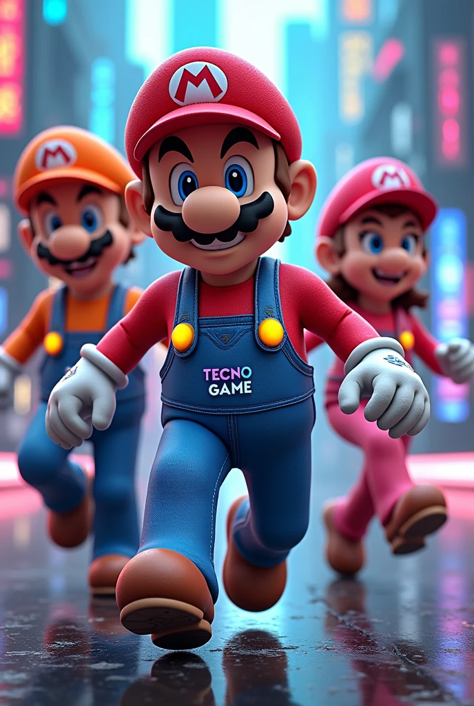 Super mario bros clothes with Tecno game written on them