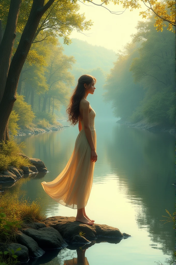 real rever view witha a beautiful girl