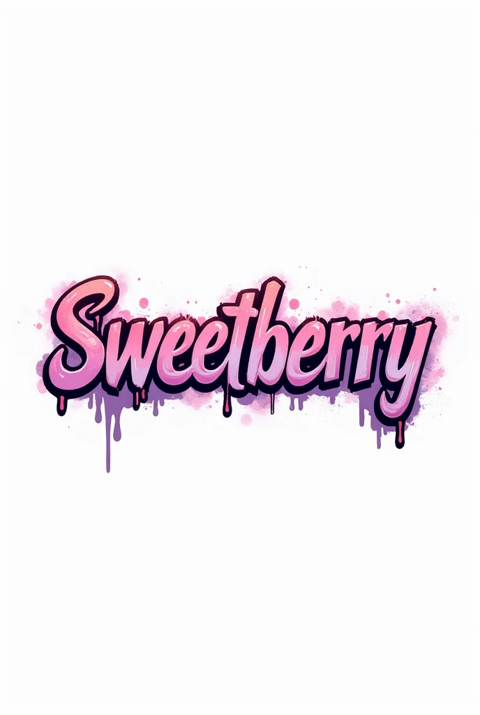 A logo with the name sweetberry IN GRAFFITI in pink and lilac tones with a white background More in graffiti 
