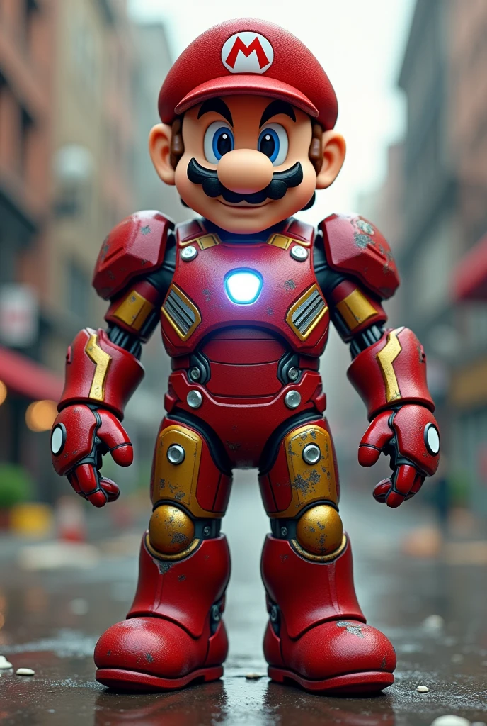 Super mario bros dressed as iron man