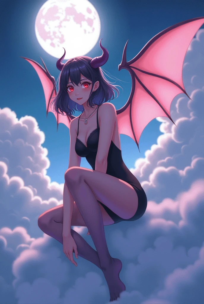 A smart boy ((best quality)), ((masterpiece)), (detailed), succubus, ethereal beauty, perched on a cloud, (fantasy illustration:1.3), enchanting gaze, leotard, pantyhose, stockings, coartpant shut, captivating pose, delicate wings, otherworldly charm, mystical sky, large moon,daylight night, soft colors, (detailed cloudscape:1.3), (high-resolution:1.2), from below, (rating_explicit), (score_9, score_8_up, score_7_up, score_6_up, score_5_up, score_4_up, high res, 4k)girl