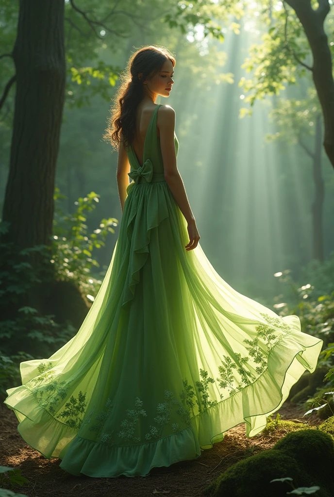 Create a dress on forest theme
