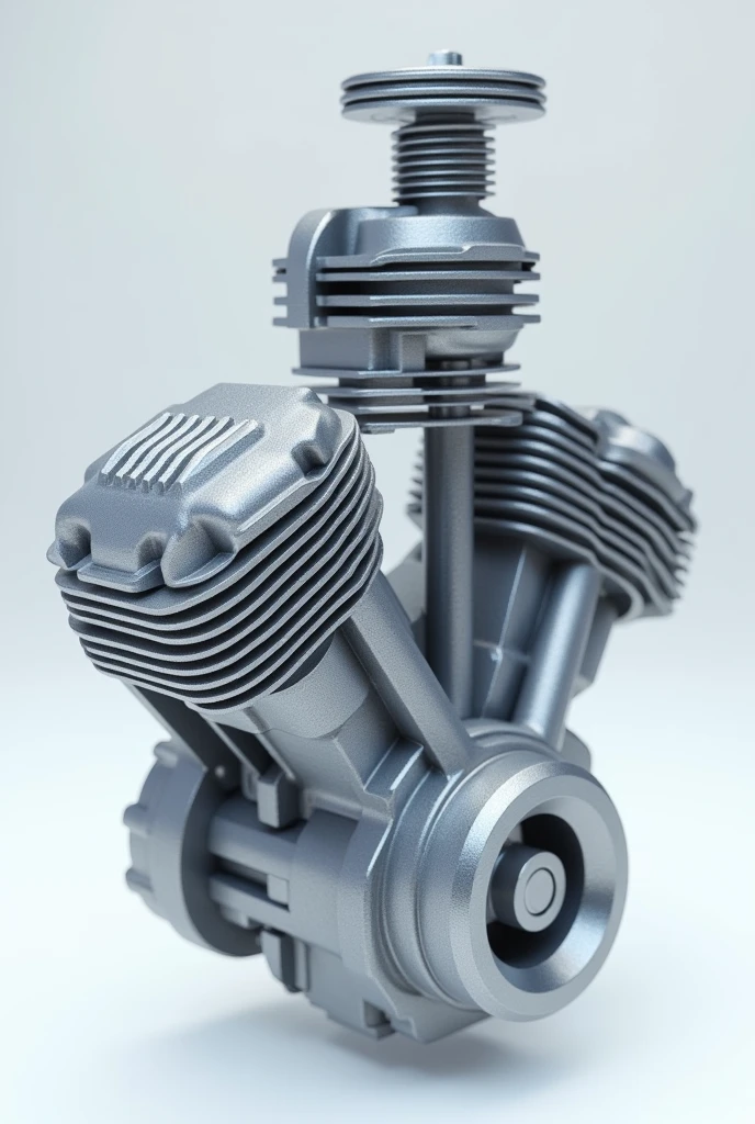 Create an image which contains a cam and a rocker arm of a 4-stroke engine in 3D drawing 