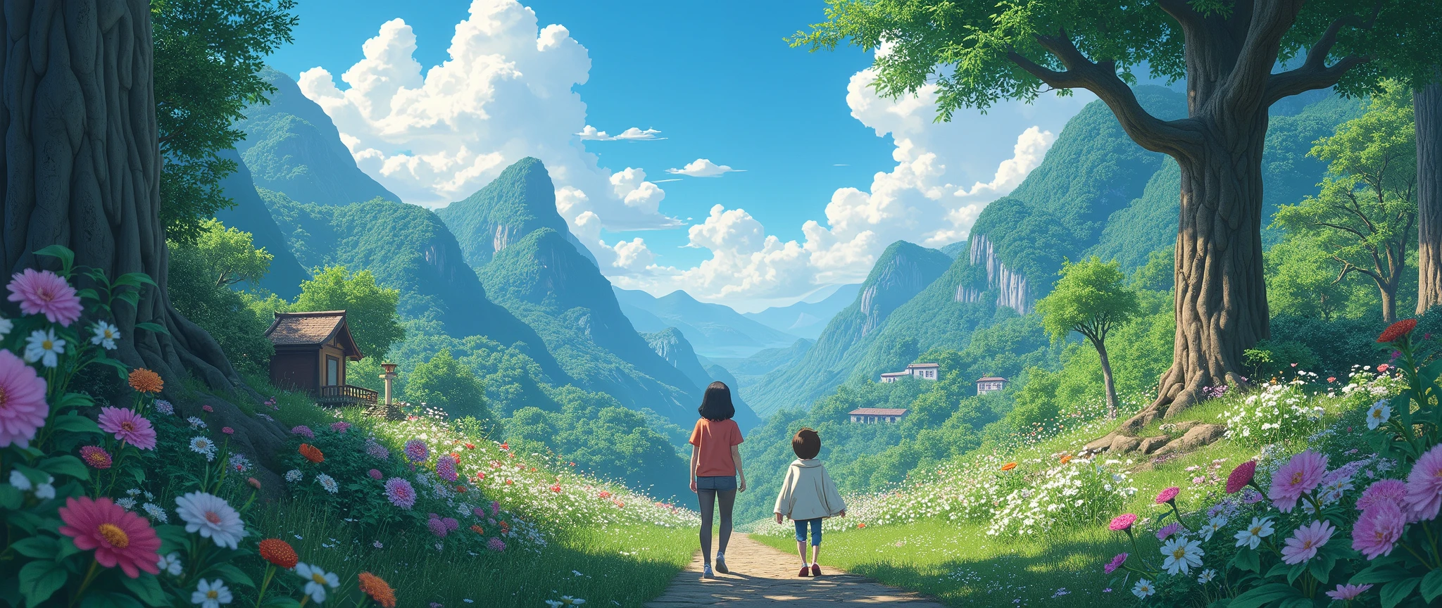 Highly detailed anime-style still images, Ghibli Studio Style,4k