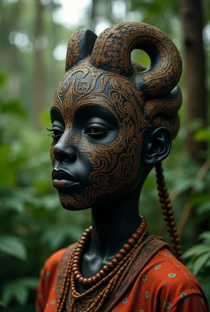 Curious and entranced, Kwame brought the mask back to his workshop. He planned to use it as the centerpiece for his next masterpiece. However, as soon as he placed the mask in his studio, strange things began to happen. The village's once peaceful nights were disrupted by eerie whispers and unsettling shadows.
The mask seemed to cast a dark aura over Kwame's home. Animals avoided his workshop, and crops in the surrounding fields withered. The villagers grew uneasy and began to whisper of a curse. They urged Kwame to return the mask to the cave, but he dismissed their fears, convinced that the mask was a gift from the gods.
One night, driven by an overwhelming sense of dread, Kwame had a vivid dream. In the dream, an ancient spirit appeared, lamenting that the mask was not meant to be disturbed. It revealed that the mask had once belonged to a powerful sorcerer who had been banished for his dark deeds. The mask was cursed to bring misfortune to anyone who tried to harness its power.
Awakening with a start, Kwame realized the gravity of his mistake. Determined to set things right, he took the mask back to the cave under the cover of darkness. As he placed the mask back in its original resting place, the forest seemed to breathe a sigh of relief. The whispers and shadows vanished, and the village slowly returned to normal.
Kwame learned a valuable lesson: some things are best left undisturbed, and not every gift is meant to be claimed. From that day on, he sculpted with even greater respect for the traditions and mysteries of his land, ensuring that his creations honored rather than disrupted the natural order.
And so, the story of the cursed mask became a cautionary tale passed down through generations, a reminder of the delicate balance between curiosity and respect.