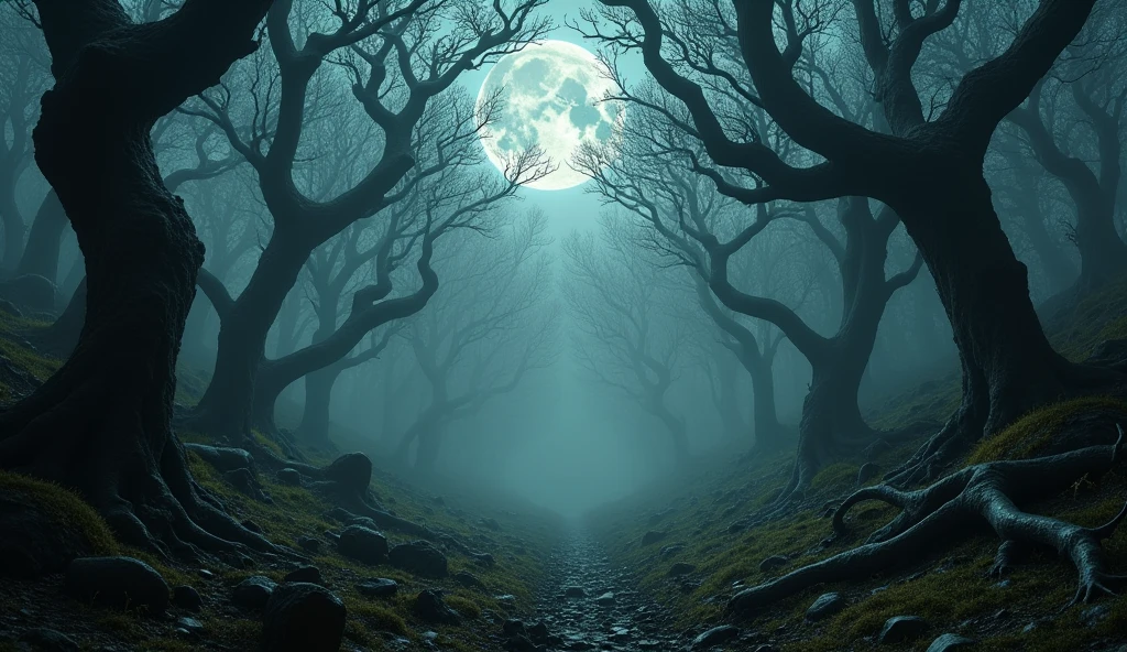 make a haunted forest, extremly scary,extremely detailed dark and somber tones, photoshot_\( ultra\), photoshotrealisitic, realisitic, Post-processing, Maximum details, roughness, real-life, ultrarealisitic, photoshotrealism, photoshotgraphy, 8k hd, photoshotgraphy
