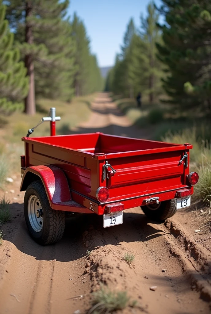 Red ATV trailer