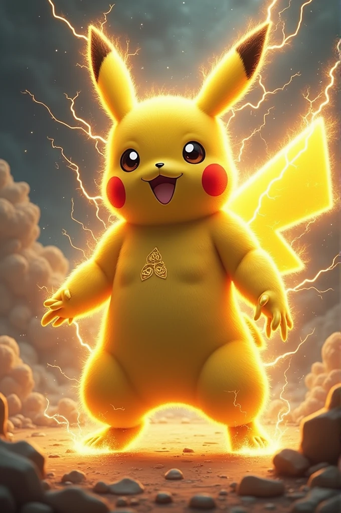 Pikachu fusion with man in the last semi-god evolution
