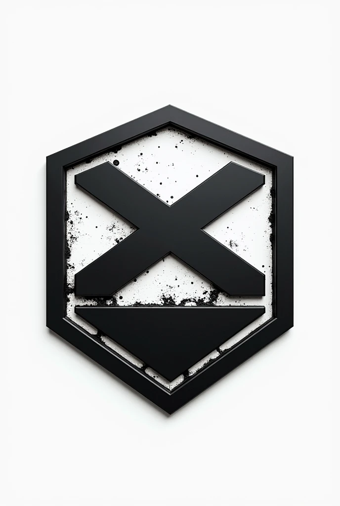 A logo for a plasma cutting cnc brand, something like a shield with an xy plane that refers to a stamped cnc. Black and white logo image