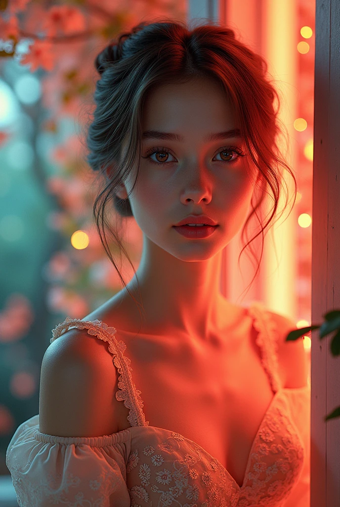 Prompt for Image Generation:**
"Create a visually appealing image featuring a beautiful young woman. . The background should be vibrant and engaging, and the text should be stylish and bold. The overall aesthetic should be modern and attractive, capturing a sense of elegance and charm."
Full body show