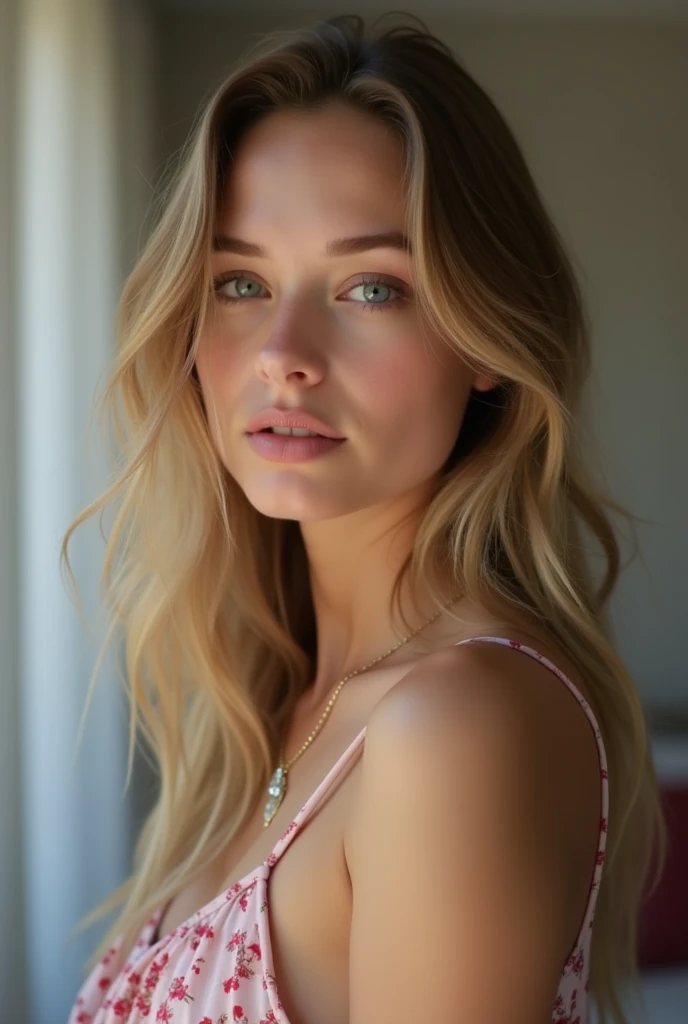 A hot teen white European girl making sexy tiktok video