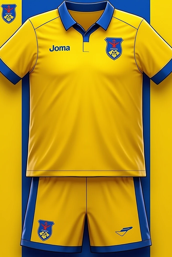 Create a yellow kit with blue details for millwall joma sponsorship
