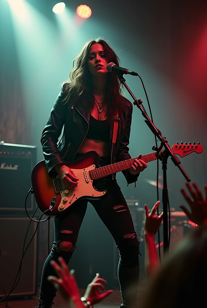 Allie Sherlock as a rock singer 