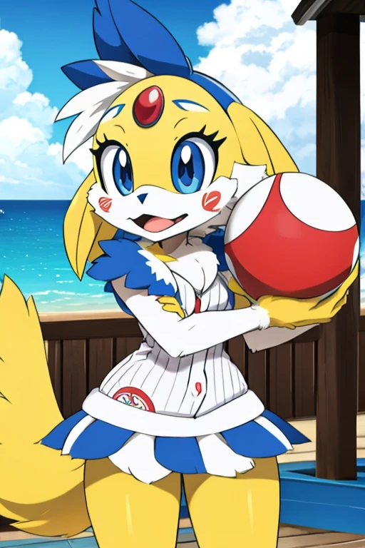 Furry female pelican alola pokemon sun and moon fursuit mascot baseball style