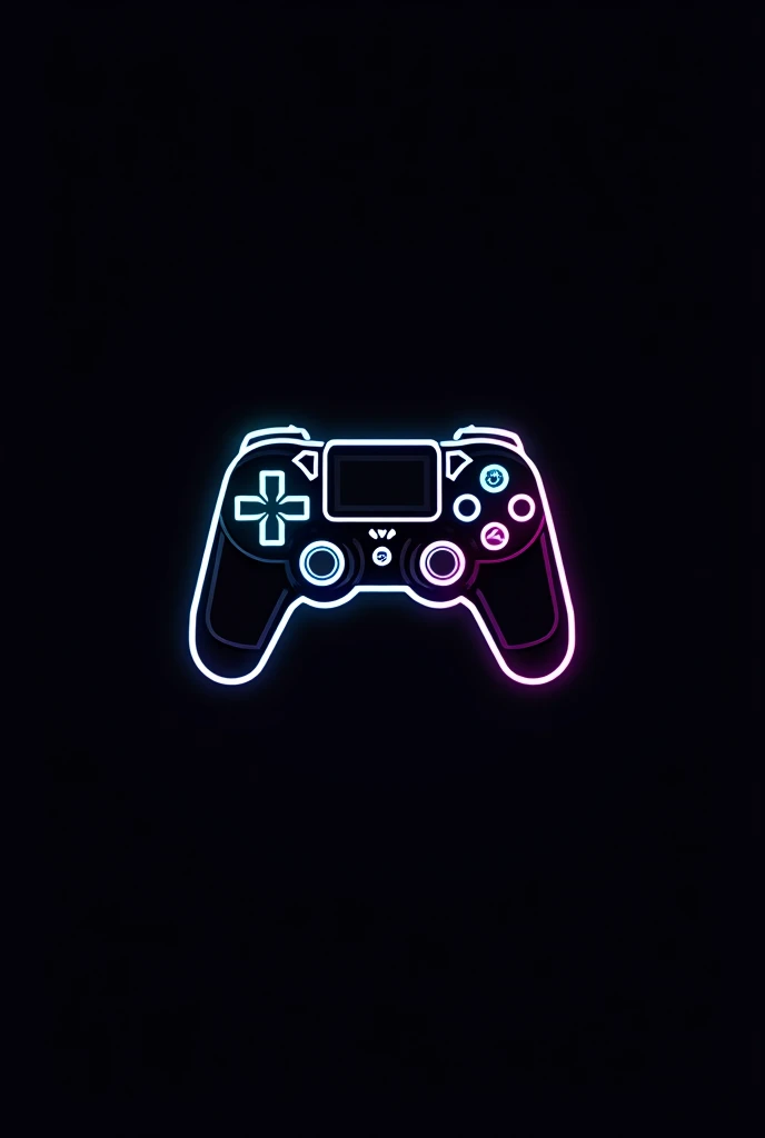 "Design a modern, stylish logo featuring the text 'FAZPLAY' in a futuristic, geometric font. The text should be integrated into the shape of a gaming controller. The color scheme should be a vibrant, neon gradient transitioning from cyan blue on the left to magenta pink on the right. The design should have a sleek, glowing effect on a solid black background. The gaming controller should include directional pads and buttons, which should be subtly outlined in the same neon gradient, maintaining consistency with the overall design. Ensure the text and controller design are cohesive, with clean lines and a balanced composition, giving the logo a dynamic and tech-savvy appearance."