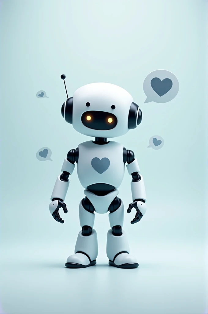 Graphic: An icon of an empathetic chatbot or assistant, possibly with a heart symbol indicating emotion detection.