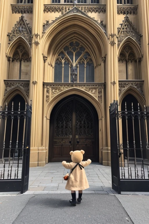 Gothic architecture、There are a lot of teddy bears、The exterior of the building is brown.、There is a little yellow、antique、Once you enter the gate, you'll find a large area with a path leading up to it.、There is a building at the end of the path、Victorian atmosphere、The gate is open and the path leads to the front door、Made of wood、The garden features a fountain, flowers, arches and plaster statues.、もっとThe entireお願い、Gothic castle feel!Solemn atmosphere、The entire、Overall, enough to include the garden
