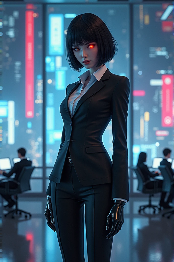 Motoko Kusanagi as an office lady