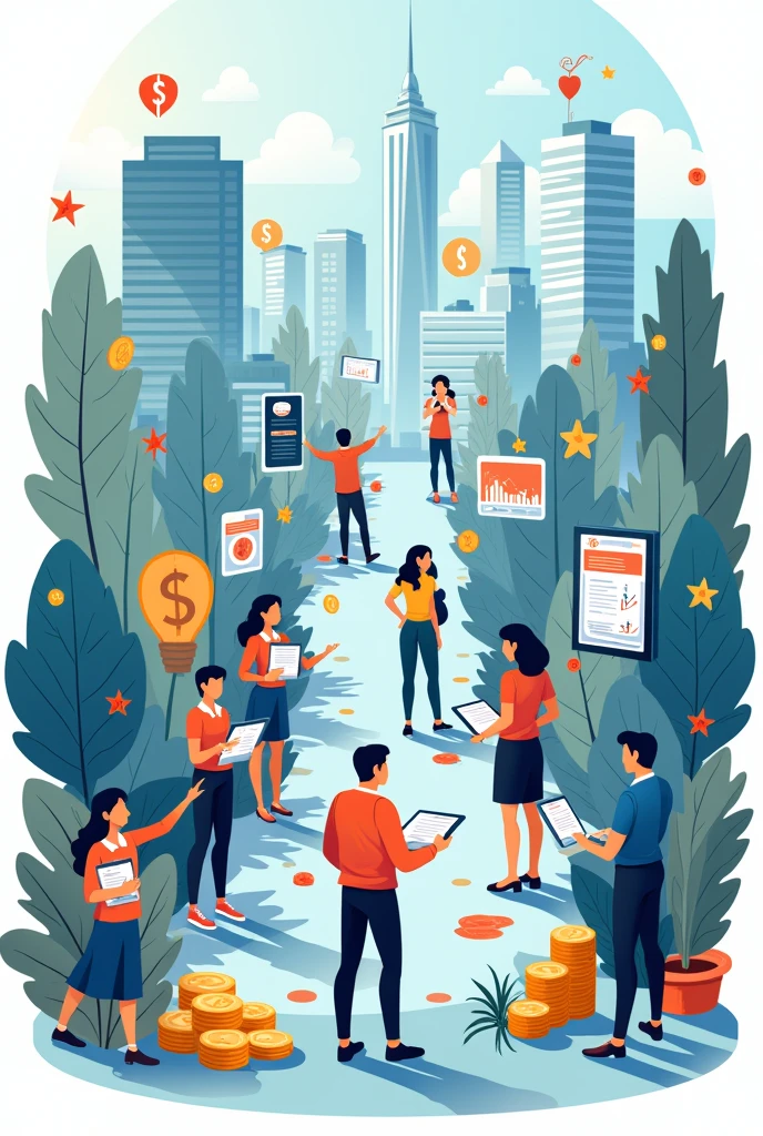 Generate illustration for the book financial literacy