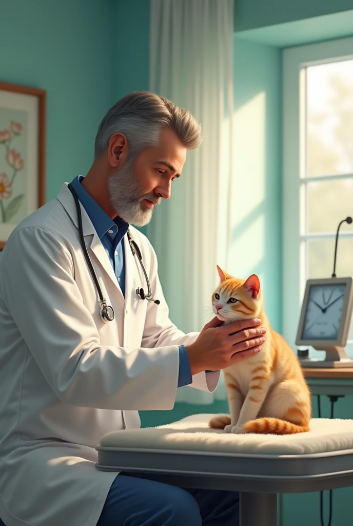 male vet lovly treatment cat in this camber   vactor
