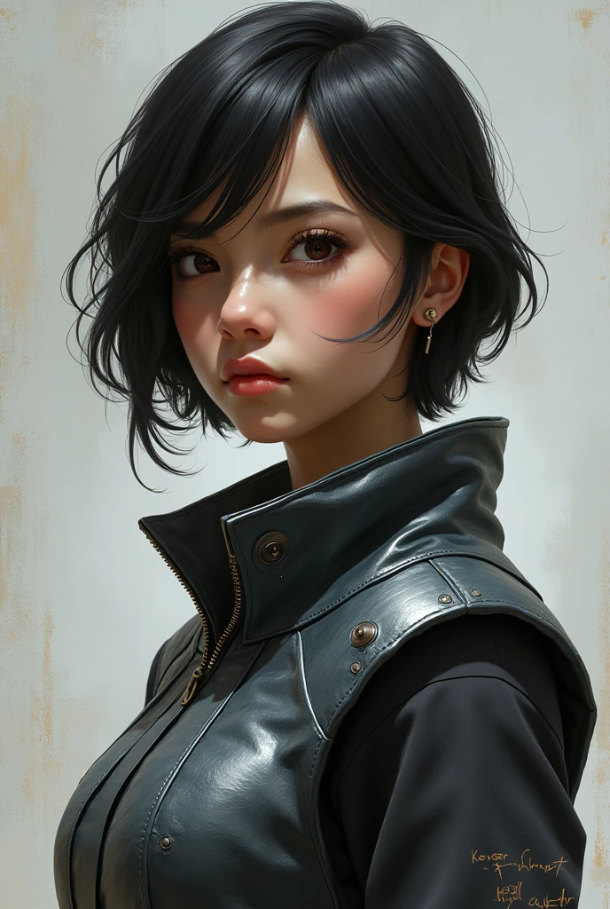 On the short haired girl, just write Kevser Civelek on the steel vest