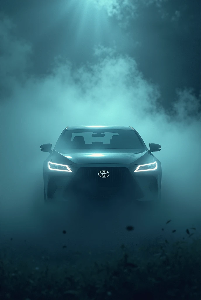 Toyota grande at night in ghost mode fog